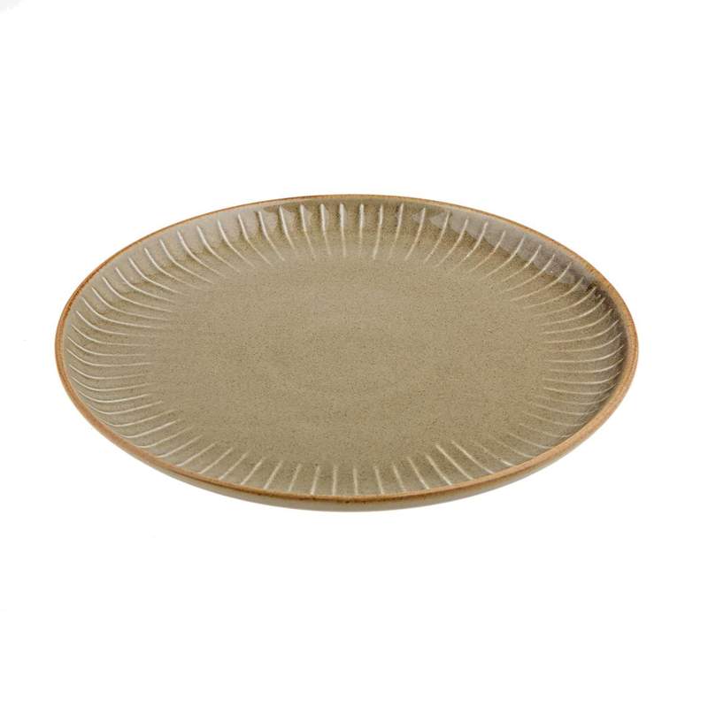 Jumbo Terracotta Flat Plate Beige 21 cm