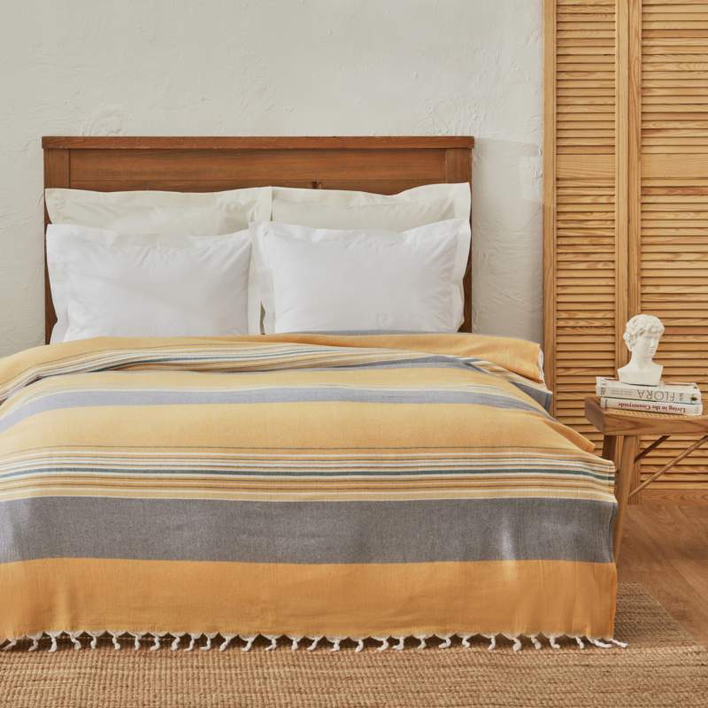 Karaca Home Salerno Double Peshtemal Pique Yellow Karaca Home Salerno Double Peshtemal Pique Yellow