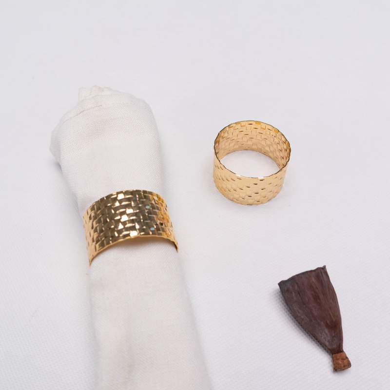 Karaca Home Marcello 2-Pack Gold Napkin Ring Karaca Home Marcello 2-Pack Gold Napkin Ring