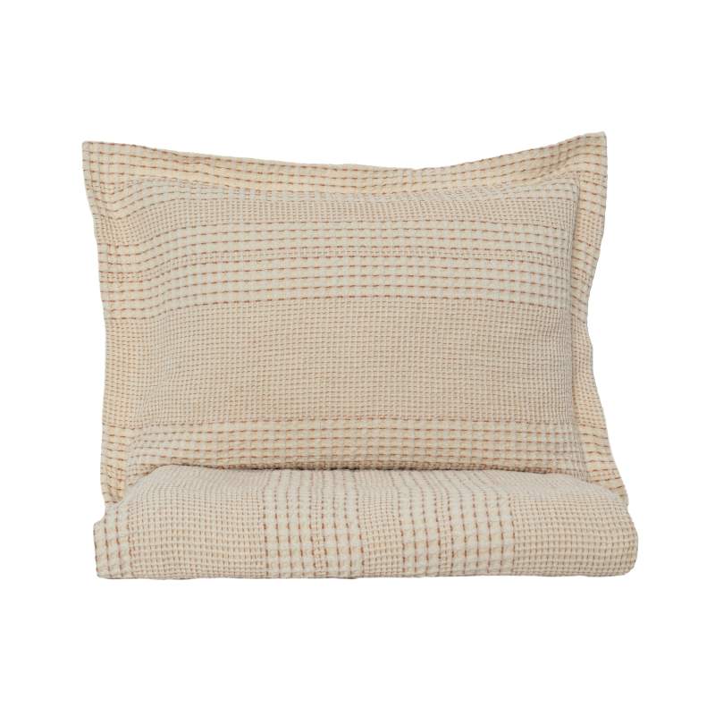 Karaca Home Natural Line Indigo Beige Stonewash Double Bedspread Karaca Home Natural Line Indigo Beige Stonewash Double Bedspread