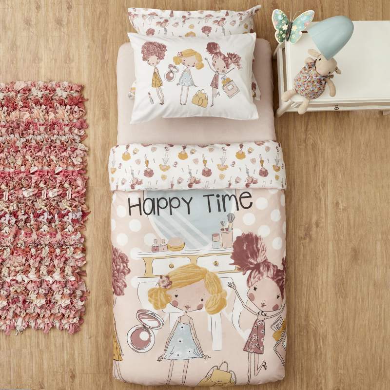 Karaca Home Young Happy Time 100% Cotton Single Duvet Cover Set Karaca Home Young Happy Time 100% Cotton Single Duvet Cover Set