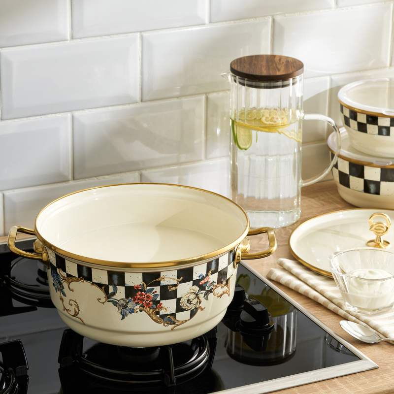 Emsan Victoria Enamel Yogurt Pot 24 cm