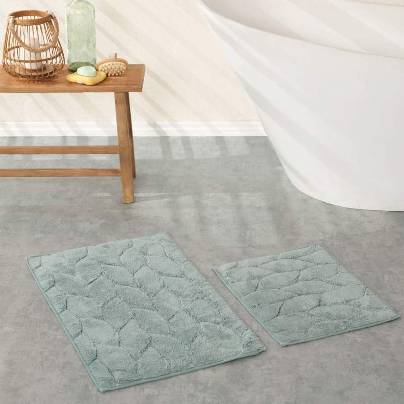 Karaca Home Elegant Mint Doormat Set 50x80 cm 50x40 cm Karaca Home Elegant Mint Doormat Set 50x80 cm 50x40 cm