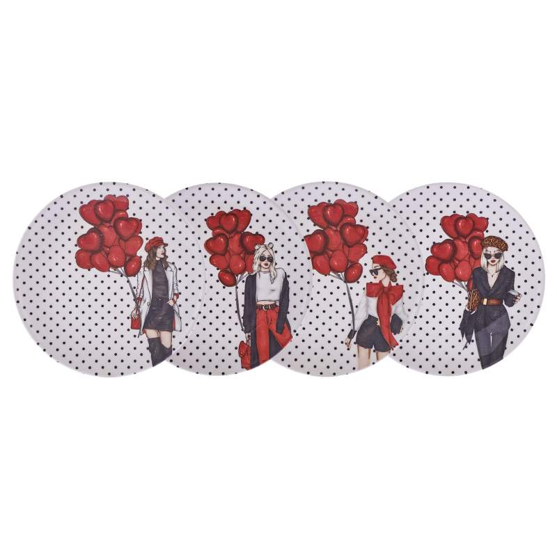 Emsan Fancy 4 Piece Dessert Plate