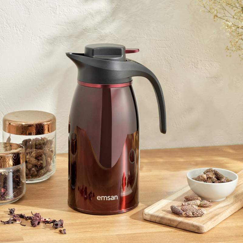 Emsan Gama Claret Red Thermos 2 Liter