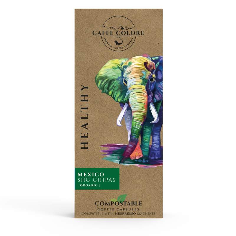 Caffe Colore Mexico SHG Chiapas – Organic Biodegradable Capsule Coffee