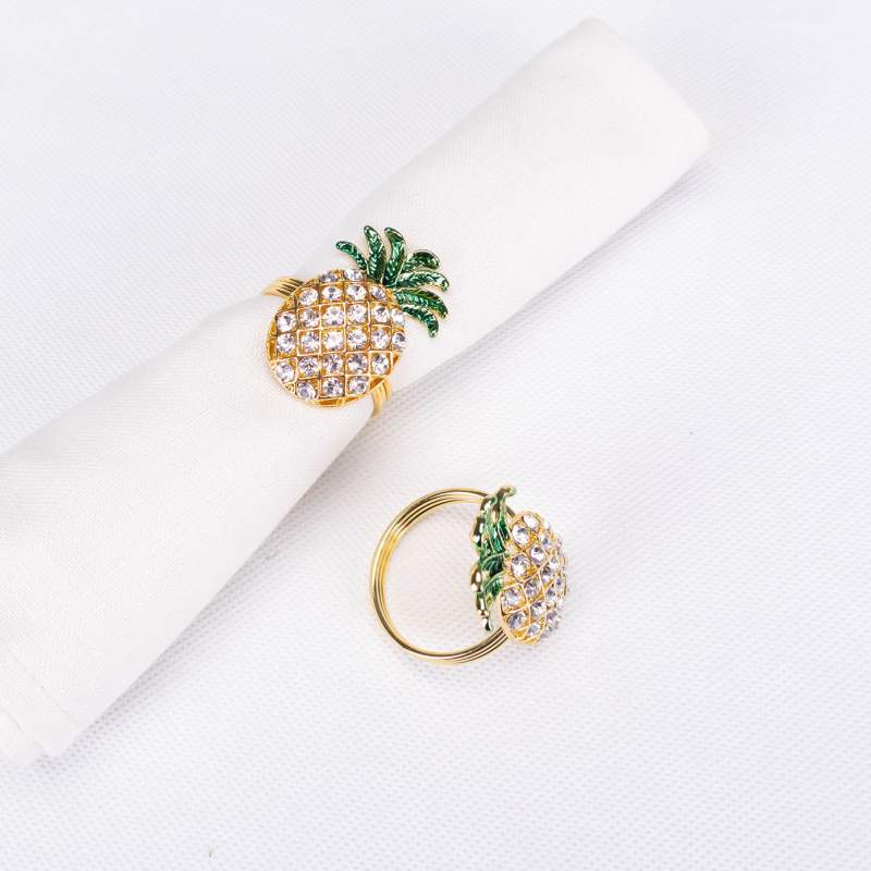 Karaca Home Pineapple 2 Piece Napkin Ring Karaca Home Pineapple 2 Piece Napkin Ring