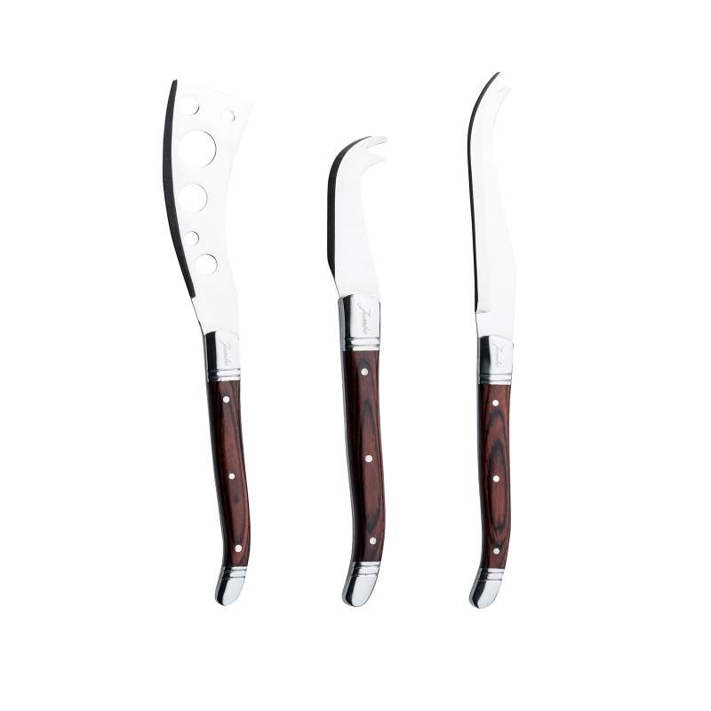 Jumbo Etna Cheese Knife Set Brown