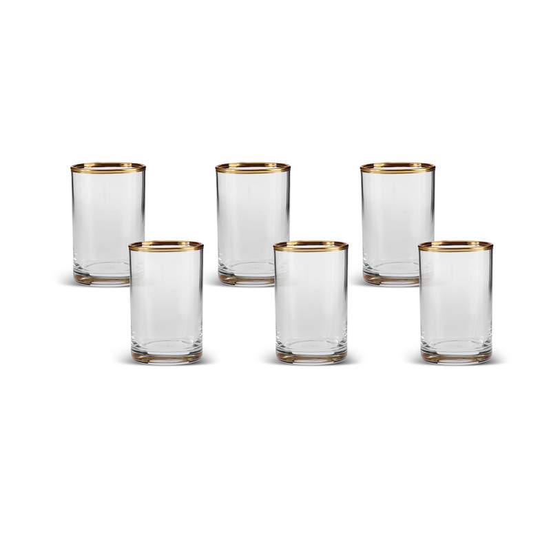 Karaca Gizem 6 Person Coffee Side Glass Gold