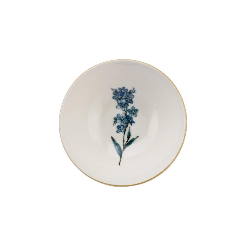 Karaca Botanica Blue Flower Snack Bowl 10 cm