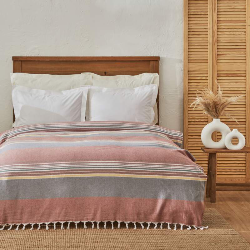 Karaca Home Salerno Double Peshtemal Pike Terracota Karaca Home Salerno Double Peshtemal Pike Terracota