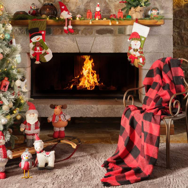 Karaca Home Mountain Red-Black Tv Blanket Karaca Home Mountain Red-Black Tv Blanket