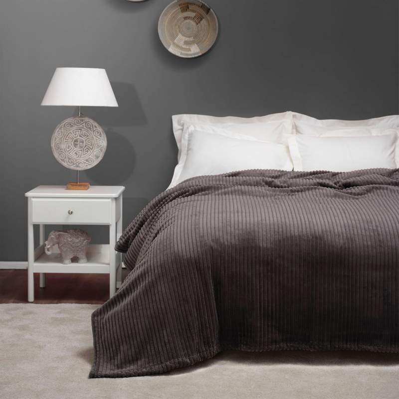 Karaca Home Joena Anthracite Single Blanket