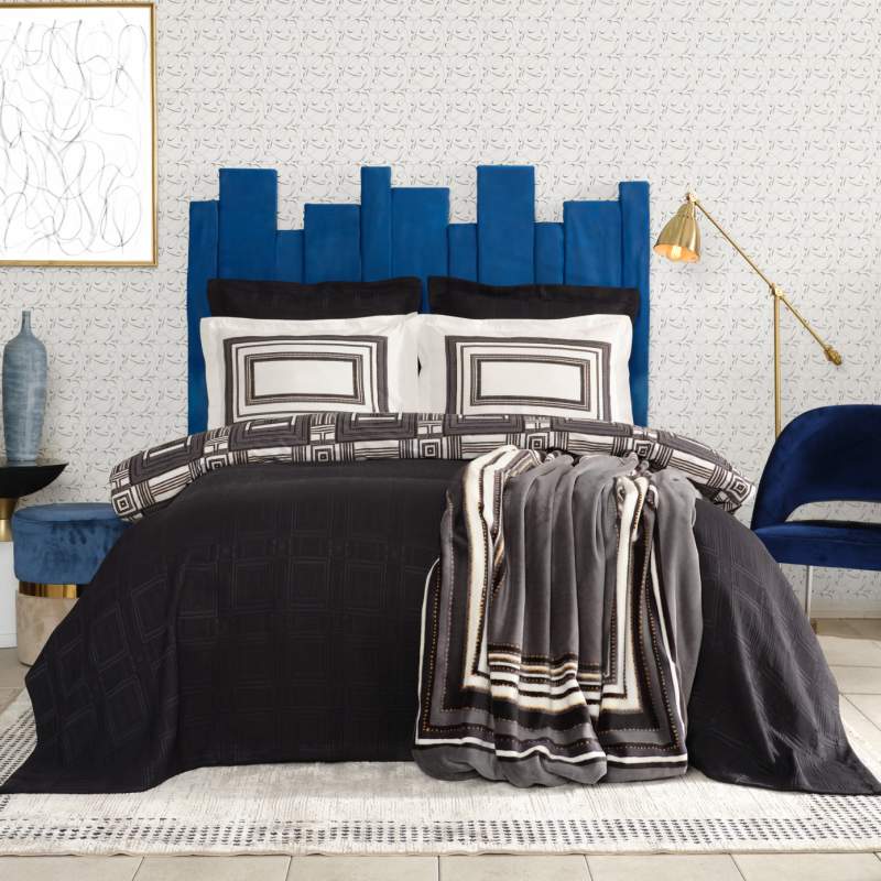 Karaca Home Carisa Black Double Winter Set Karaca Home Carisa Black Double Winter Set