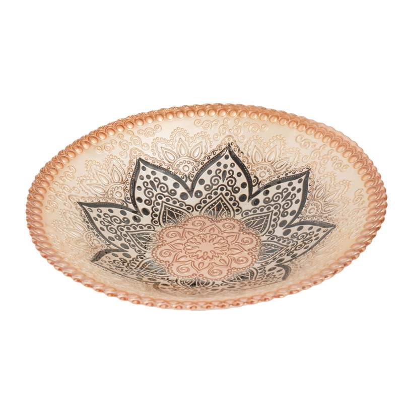 Karaca Home Alshiwa Brown Decorative Plate Karaca Home Alshiwa Brown Decorative Plate