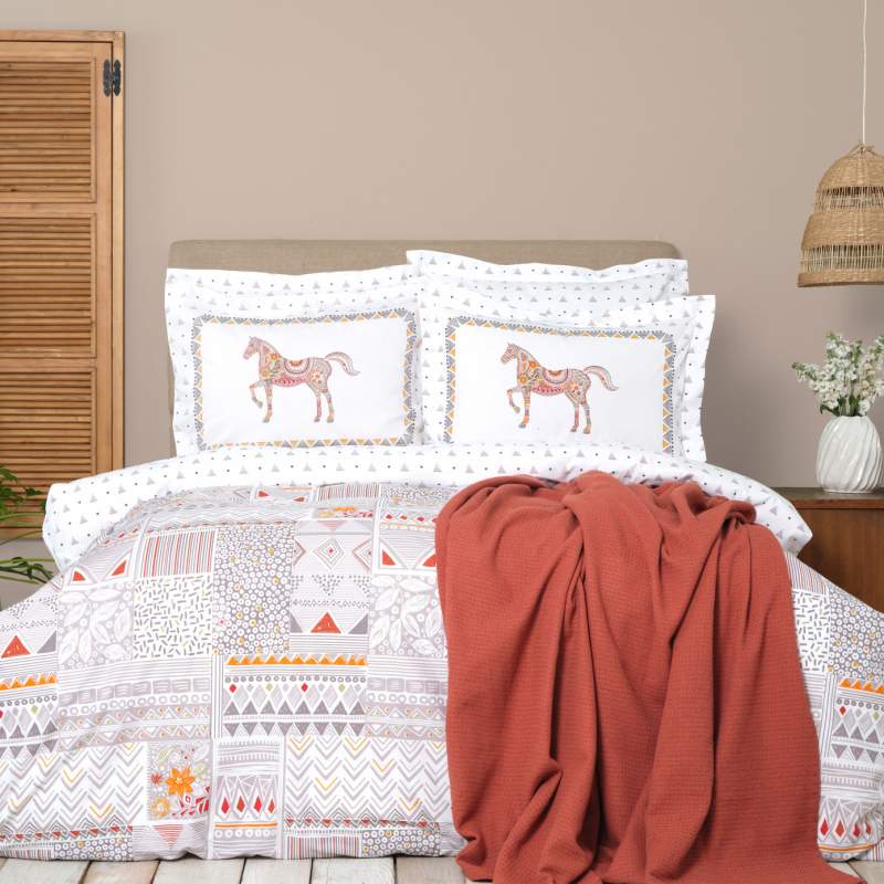 Karaca Home Halig 100% Cotton Double Duvet Cover Pique Set Karaca Home Halig 100% Cotton Double Duvet Cover Pique Set