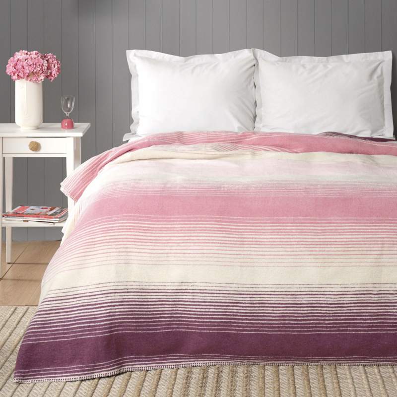Karaca Home Fabia Plum Double Cotton Blanket Karaca Home Fabia Plum Double Cotton Blanket