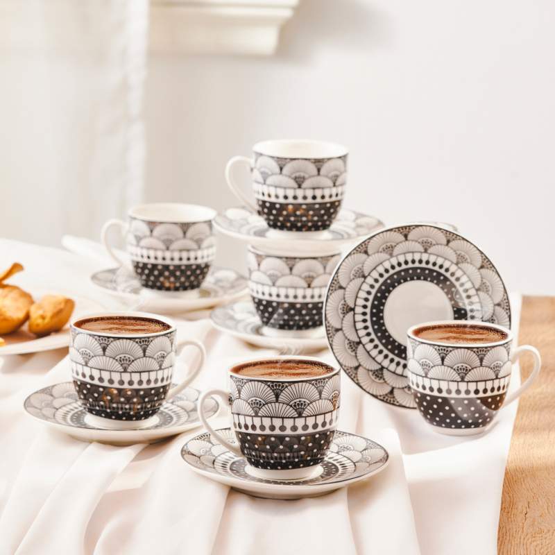 Karaca Aysel Set of 6 Coffee Cups 85 ml