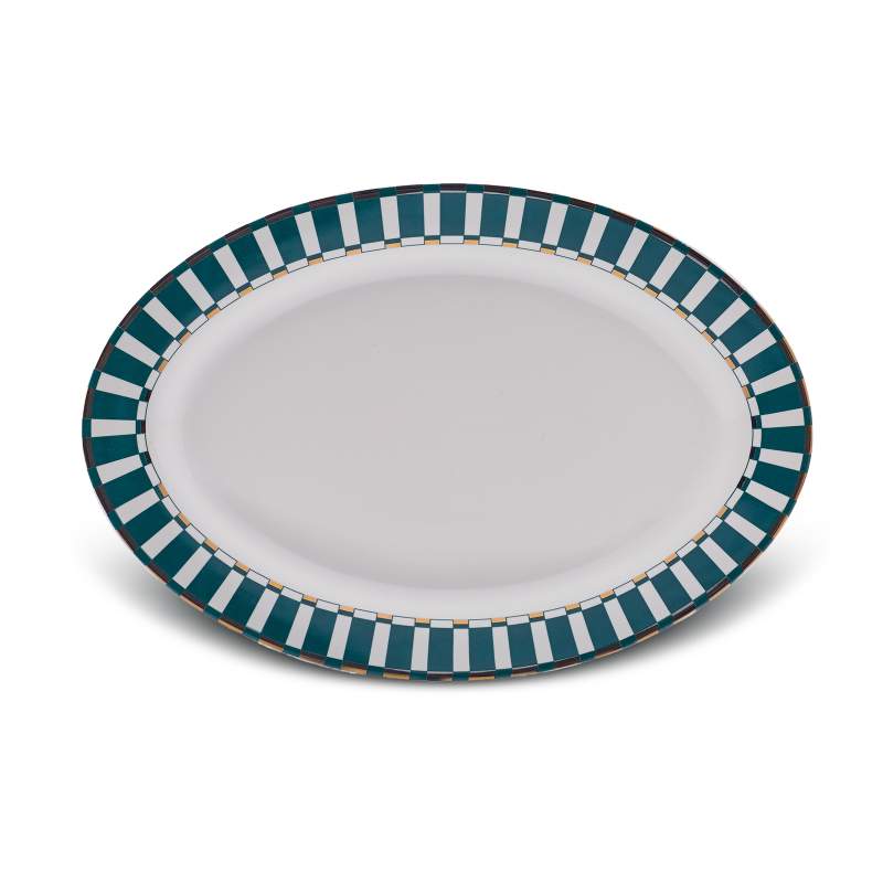 Karaca Aries Green Boat Plate 31 cm