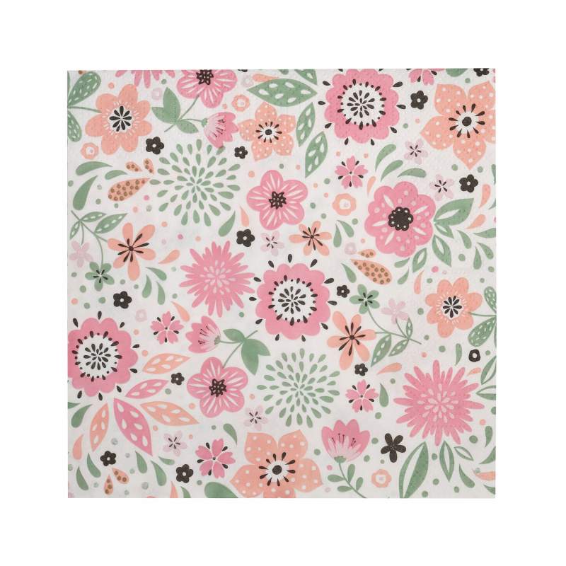 Karaca Home Floral 20 Pcs Paper Napkin 33x33 cm Karaca Home Floral 20 Pcs Paper Napkin 33x33 cm