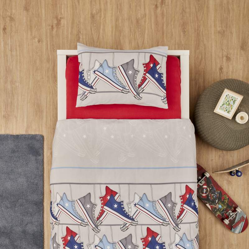 Karaca Home Young Barton 100% Cotton Single Duvet Cover Set Fitted Karaca Home Young Barton 100% Cotton Single Duvet Cover Set Fitted