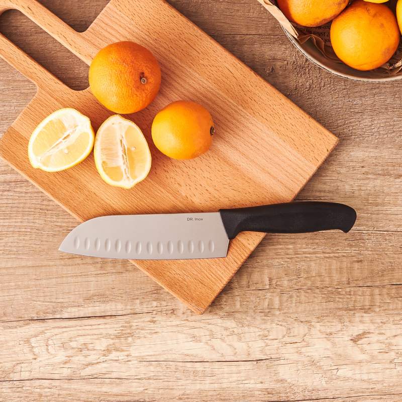 Dr. Inox Santoku Knife Black Dr. Inox Santoku Knife Black