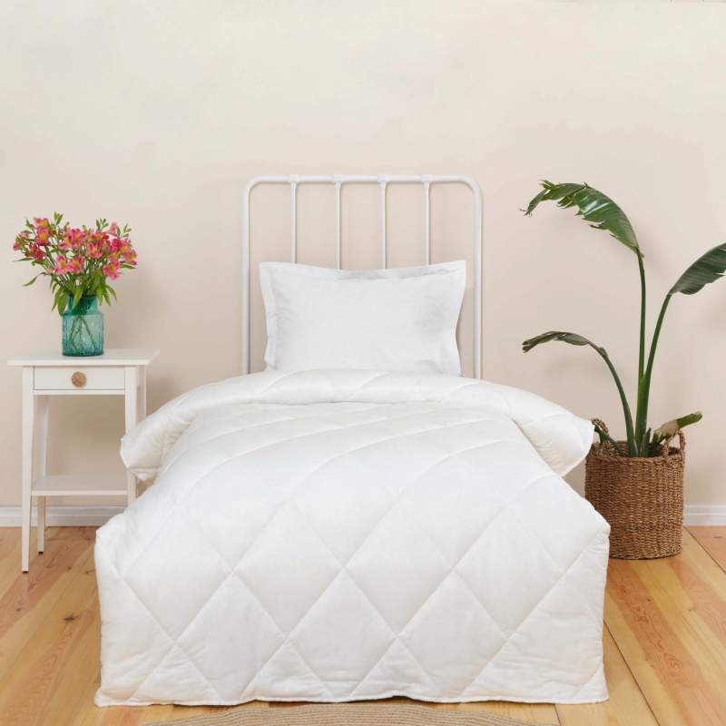 Karaca Home Ekosoft White Single Washable Quilt 155x215 Karaca Home Ekosoft White Single Washable Quilt 155x215