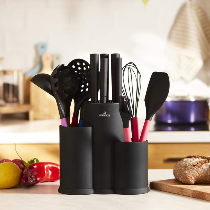 Karaca Burby Rainbow 14 Pcs Serving and Knife Set Karaca Burby Rainbow 14 Pcs Serving and Knife Set