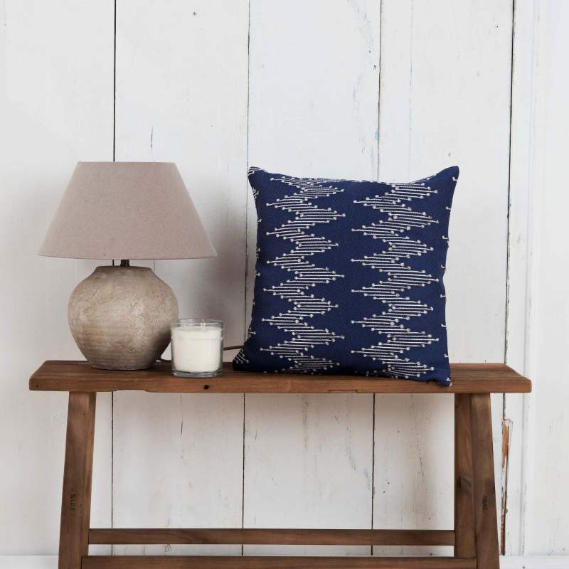 Karaca Home Lime Blue Jacquard Pillow 45 cm x 45 cm