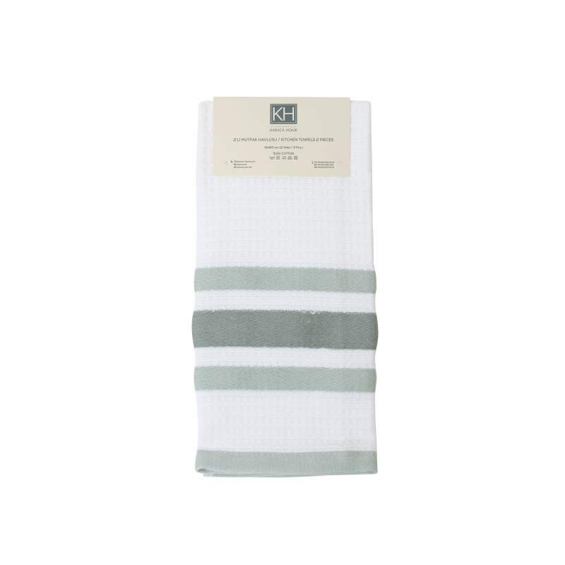 Karaca Home Swiss Green 100% Cotton Kitchen Towels 2-pack 60x40 cm