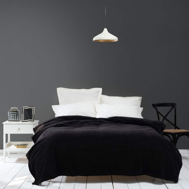 Karaca Home Joena Black Double Blanket