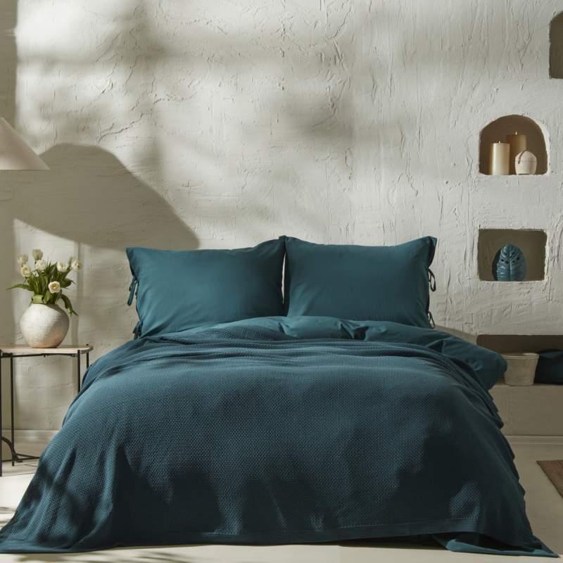 Karaca Home 4 Elements Double Knitwear Blanket Petrol Karaca Home 4 Elements Double Knitwear Blanket Petrol