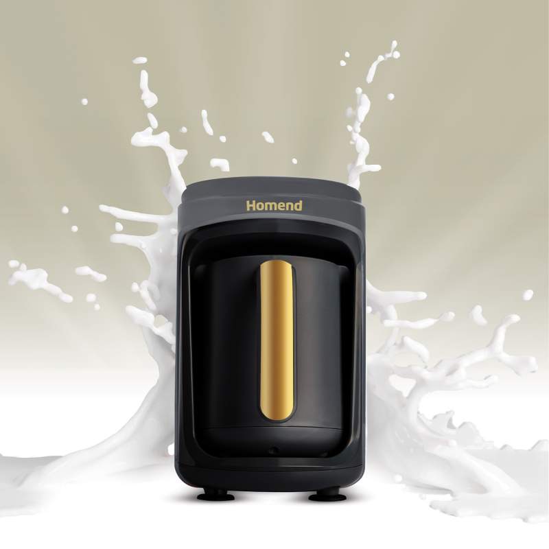 Homend Pottoman Milk in 1872H Turkish Coffee Machine with Milk Anthracite Gold