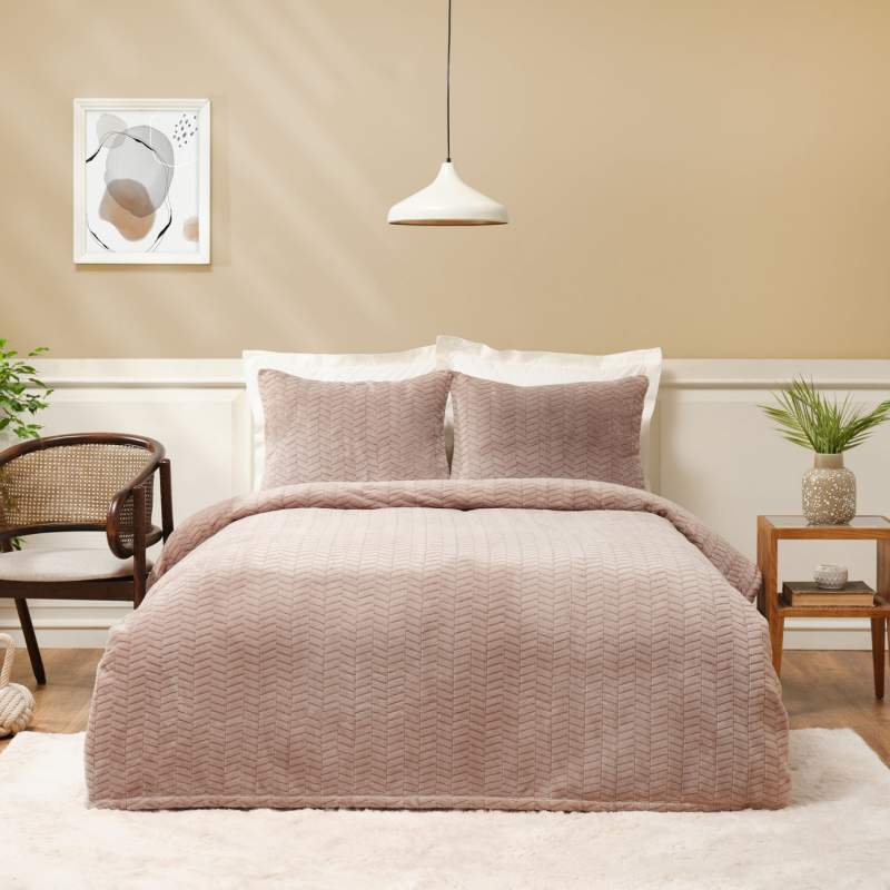 Karaca Home Rosie Beige Double Wellsoft Bedspread Karaca Home Rosie Beige Double Wellsoft Bedspread