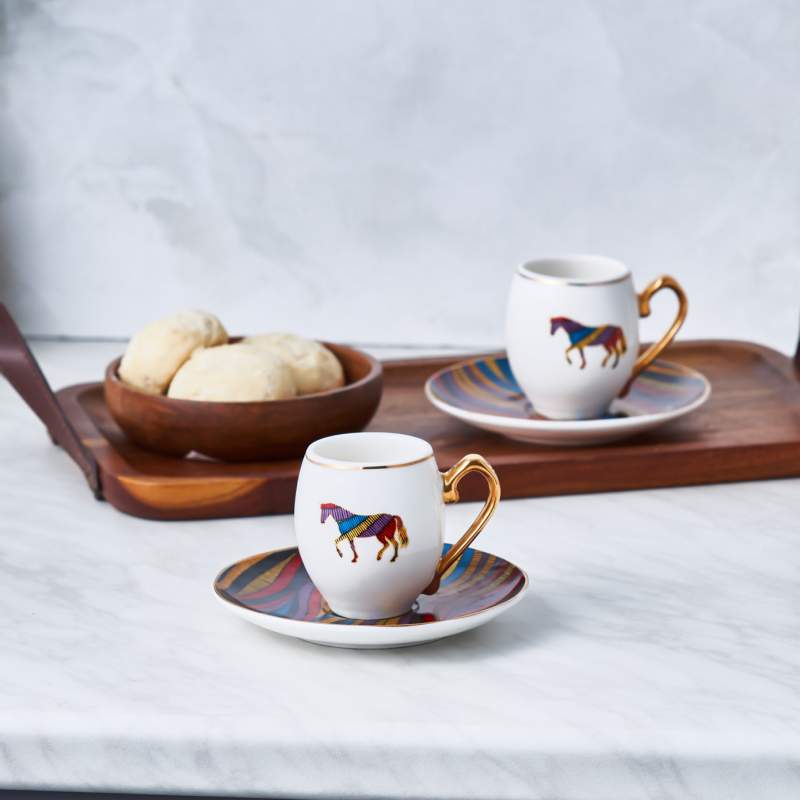 Karaca Cavallo New Set of 2 Coffee Cups