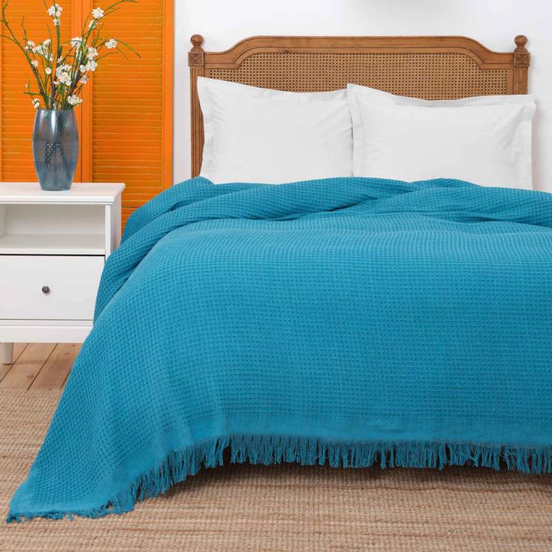 Karaca Home Coloro Turquoise Double Waffle Pike