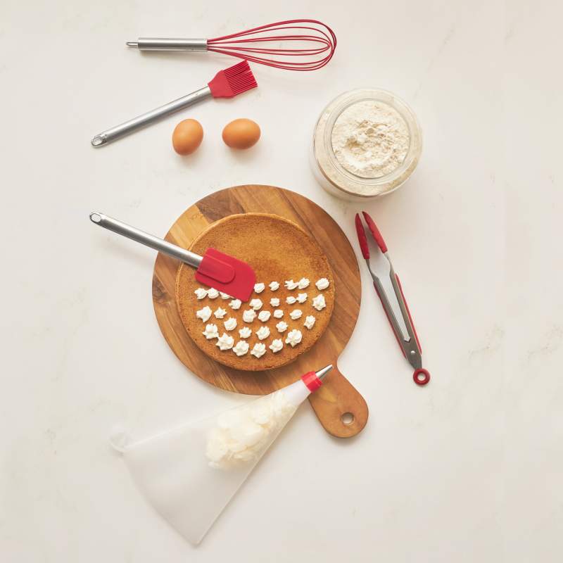 Karaca Cake 10 Pieces Cake Serving Utensil Red