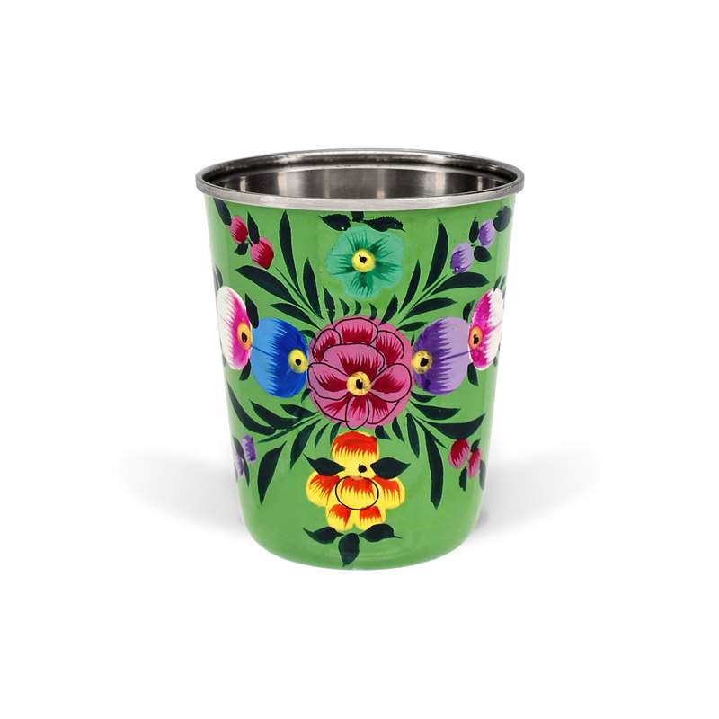 3rd Culture Floral Green Small Glass 180 ml