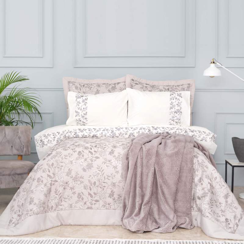 Karaca Home Flora Gray 8 Piece Dowry Set Karaca Home Flora Gray 8 Piece Dowry Set