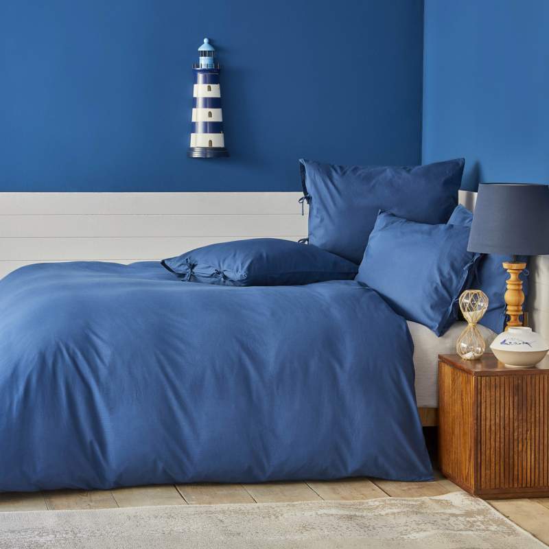 Nautica Home Pruva Navy Blue Double Duvet Cover & Pillow Set