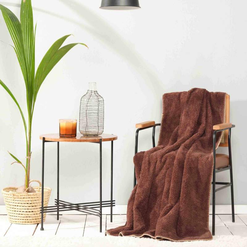 Karaca Home Faye Coffee Tv Blanket 115x160 cm Karaca Home Faye Coffee Tv Blanket 115x160 cm