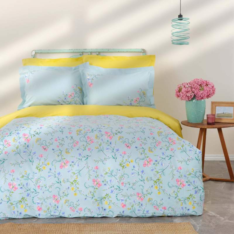 Karaca Home Eliana Green 100% Cotton Double Duvet Cover Set Karaca Home Eliana Green 100% Cotton Double Duvet Cover Set