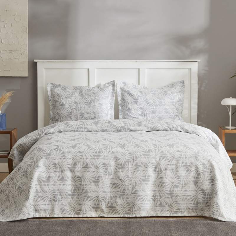 Karaca Home Plant Single Bedspread Blue Karaca Home Plant Single Bedspread Blue