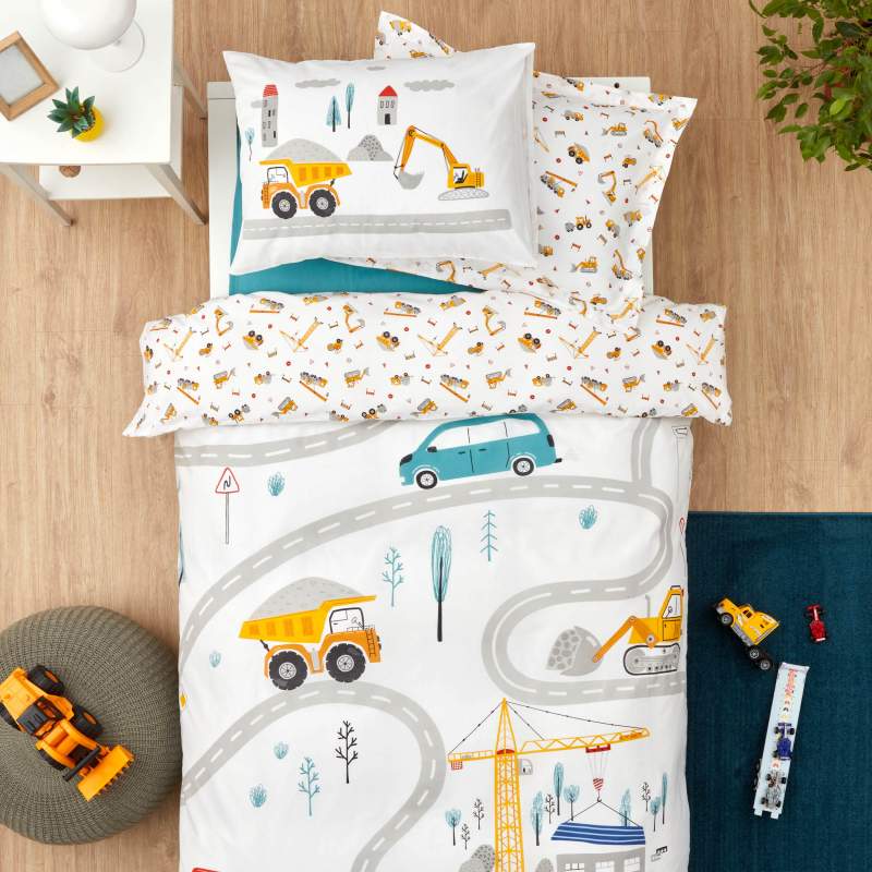 Karaca Home Young Race 100% Cotton Fitted Single Duvet Cover Set Karaca Home Young Race 100% Cotton Fitted Single Duvet Cover Set