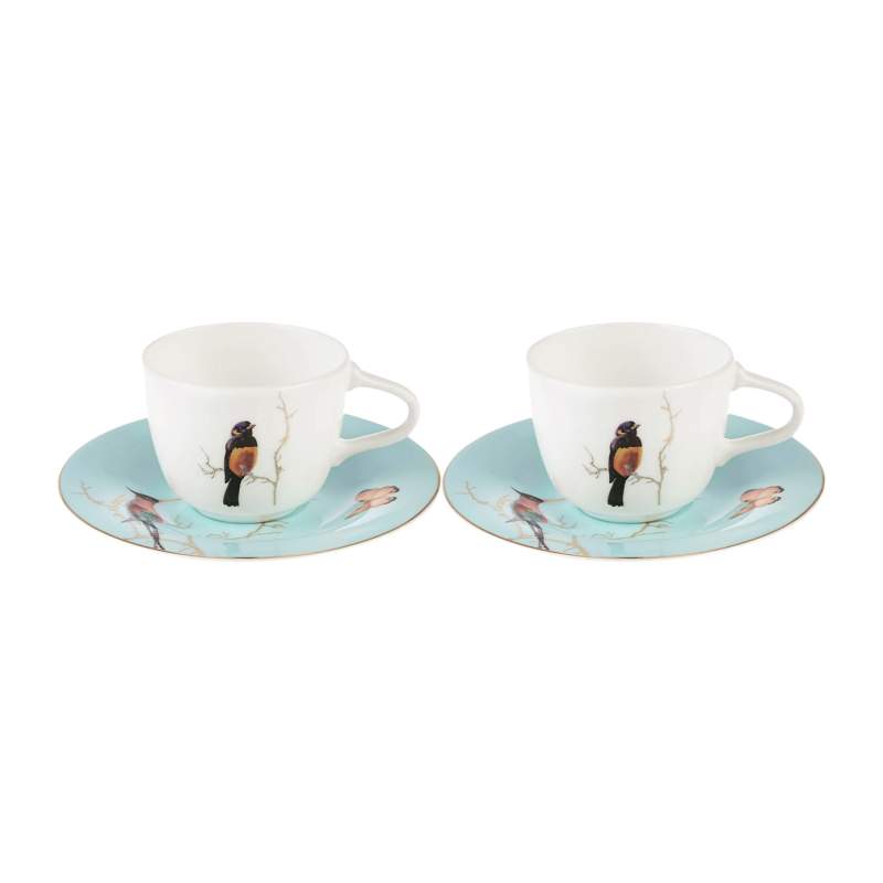 Karaca Fine Pearl Grace Mint Set of 2 Coffee Cups 100 ml