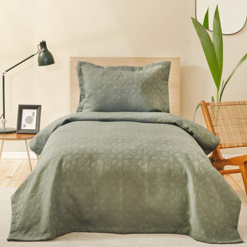 Karaca Home Back To Basic Petrol Double Bedspread Karaca Home Back To Basic Petrol Double Bedspread