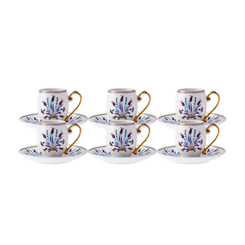 Karaca Finike Set of 6 Coffee Cups 90 ml