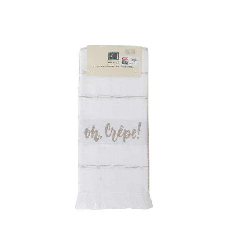 Karaca Home Oh Crepe 100% Cotton Kitchen Towel 2 60x40 cm