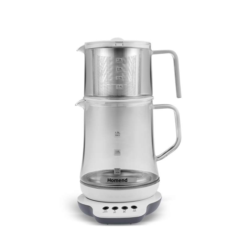 Homend Royaltea 1749H Talking Glass Tea Maker White Homend Royaltea 1749H Talking Glass Tea Maker White