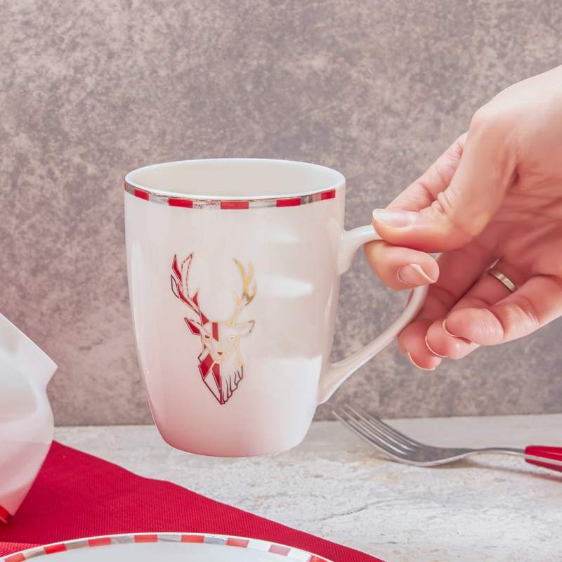 Karaca Aries Red Blue Mug 340 ml